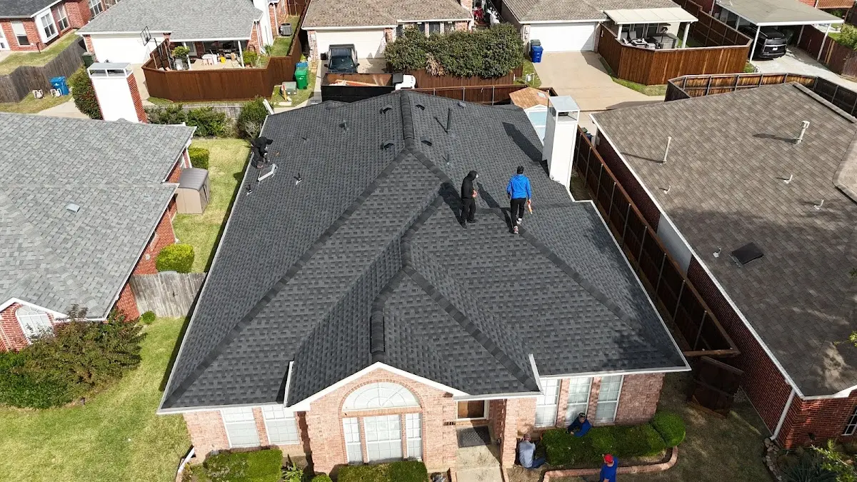 Commercial Roofing work in progress on a Iowa Park property